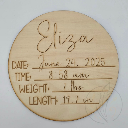 Personalized Newborn Stats