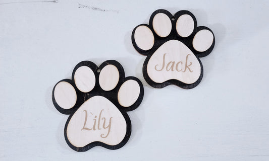 Paw Print Customizable Tag