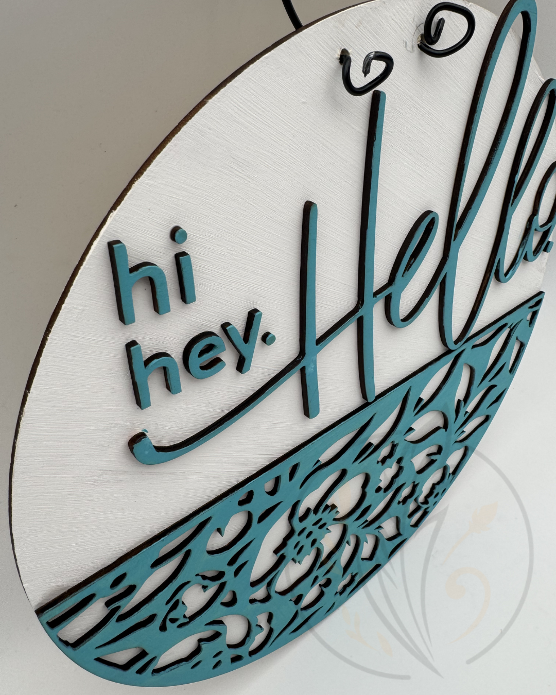 hi. hey. Hello. Door Hanger