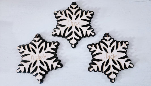 Customizable Snowflake Tag