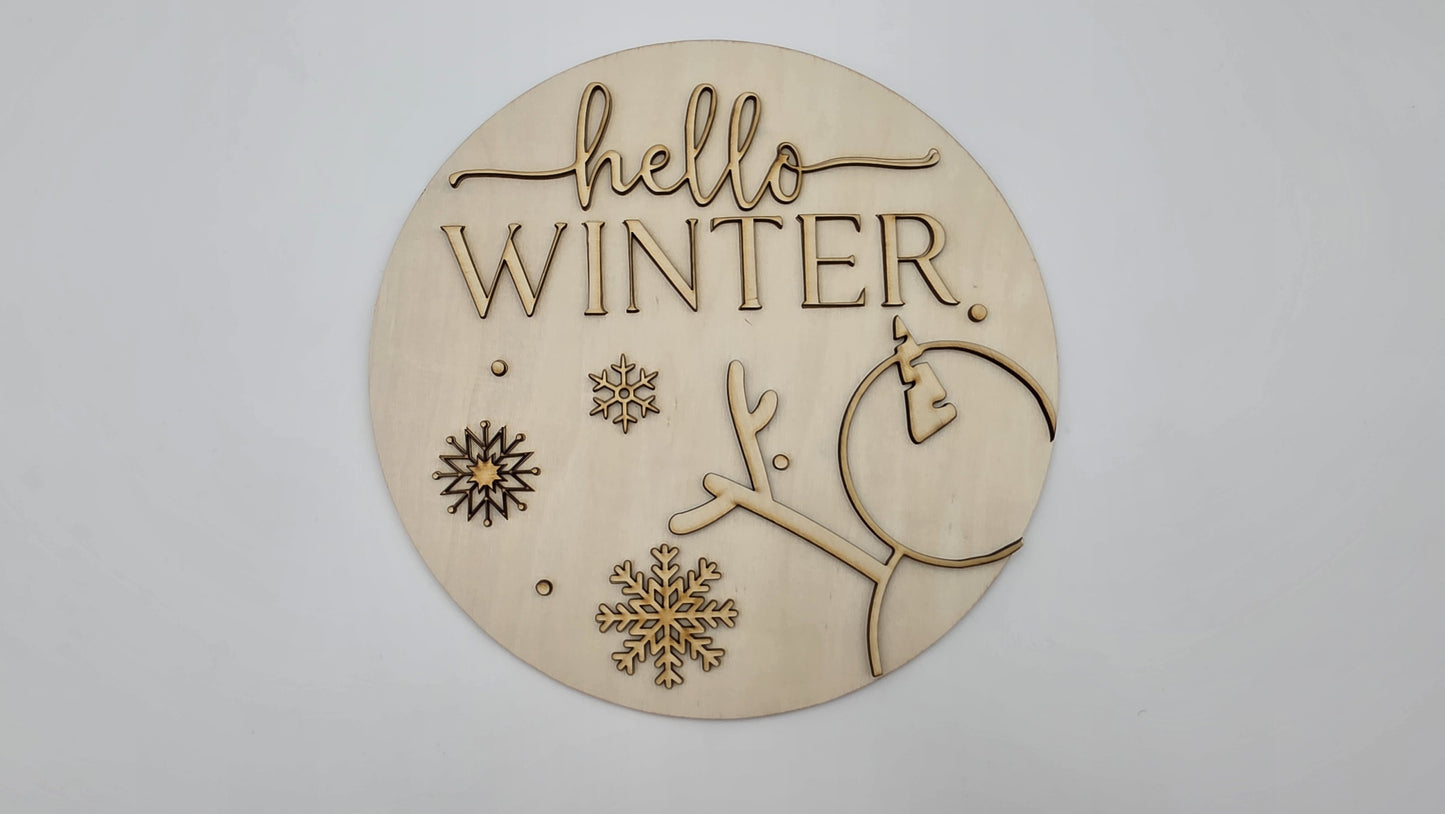 Hello Winter Door Hanger
