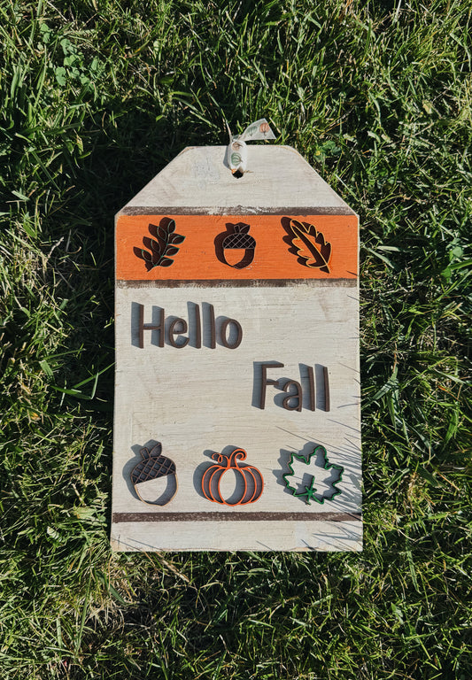 Hello Fall Tag