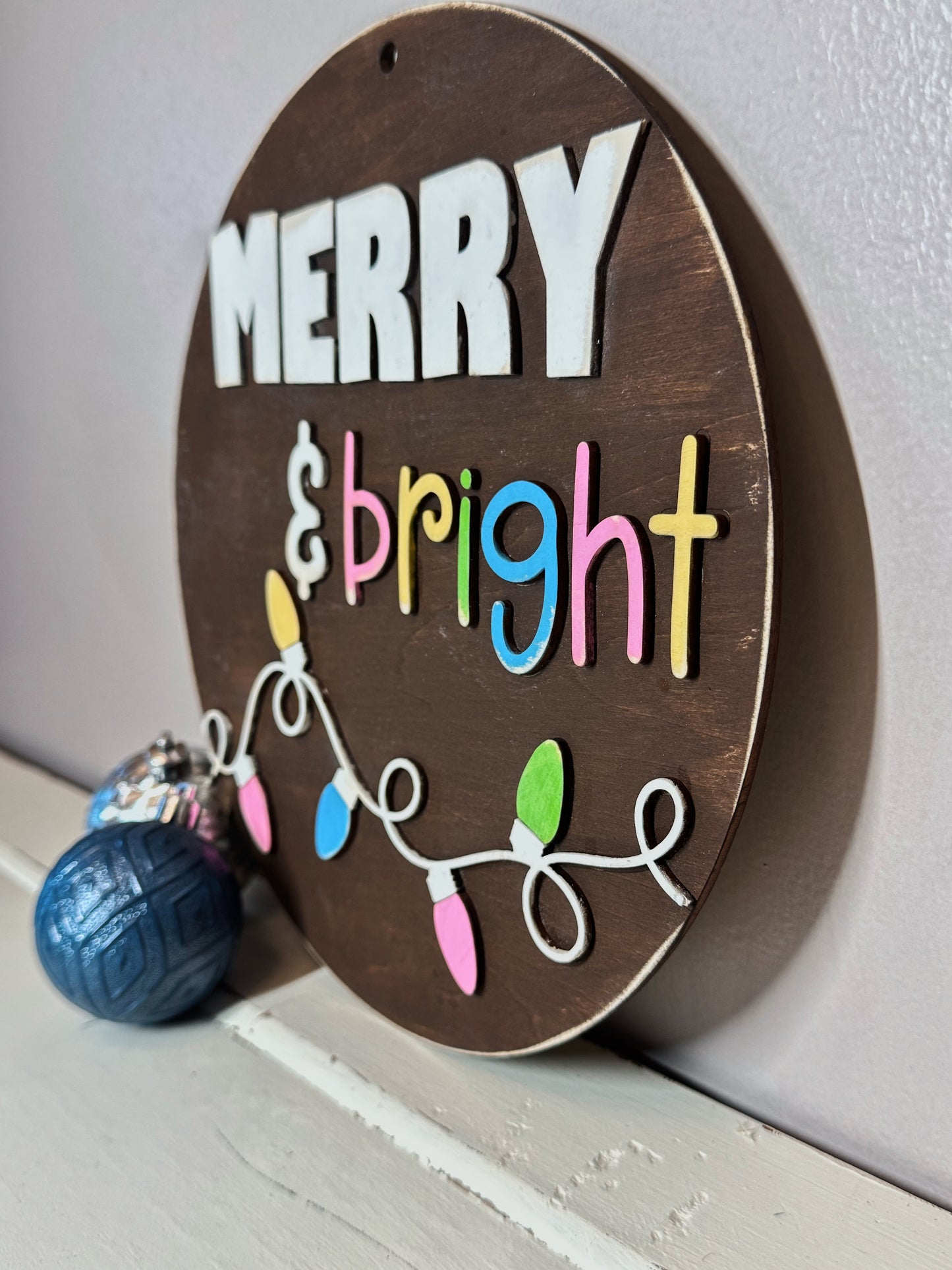 Merry & Bright Door Hanger