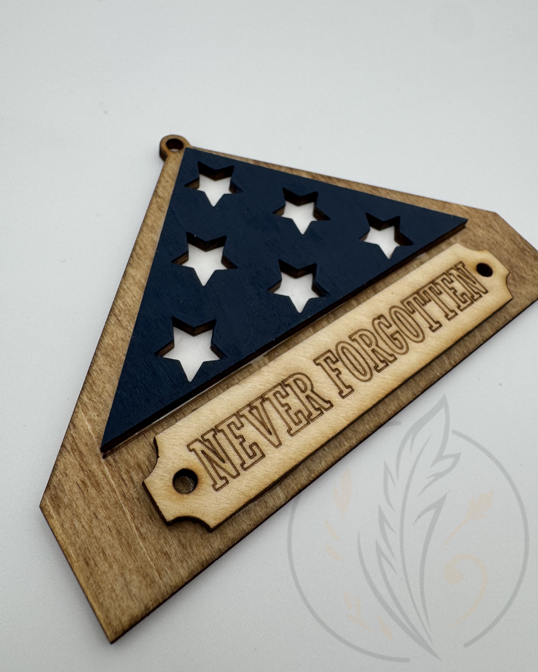 Never Forgotten Folded Flag Tag
