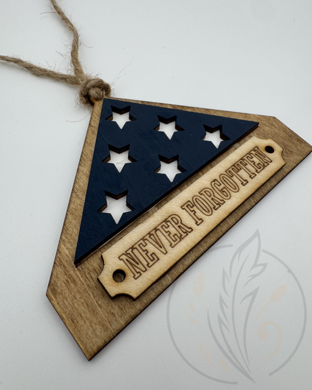 Never Forgotten Folded Flag Tag