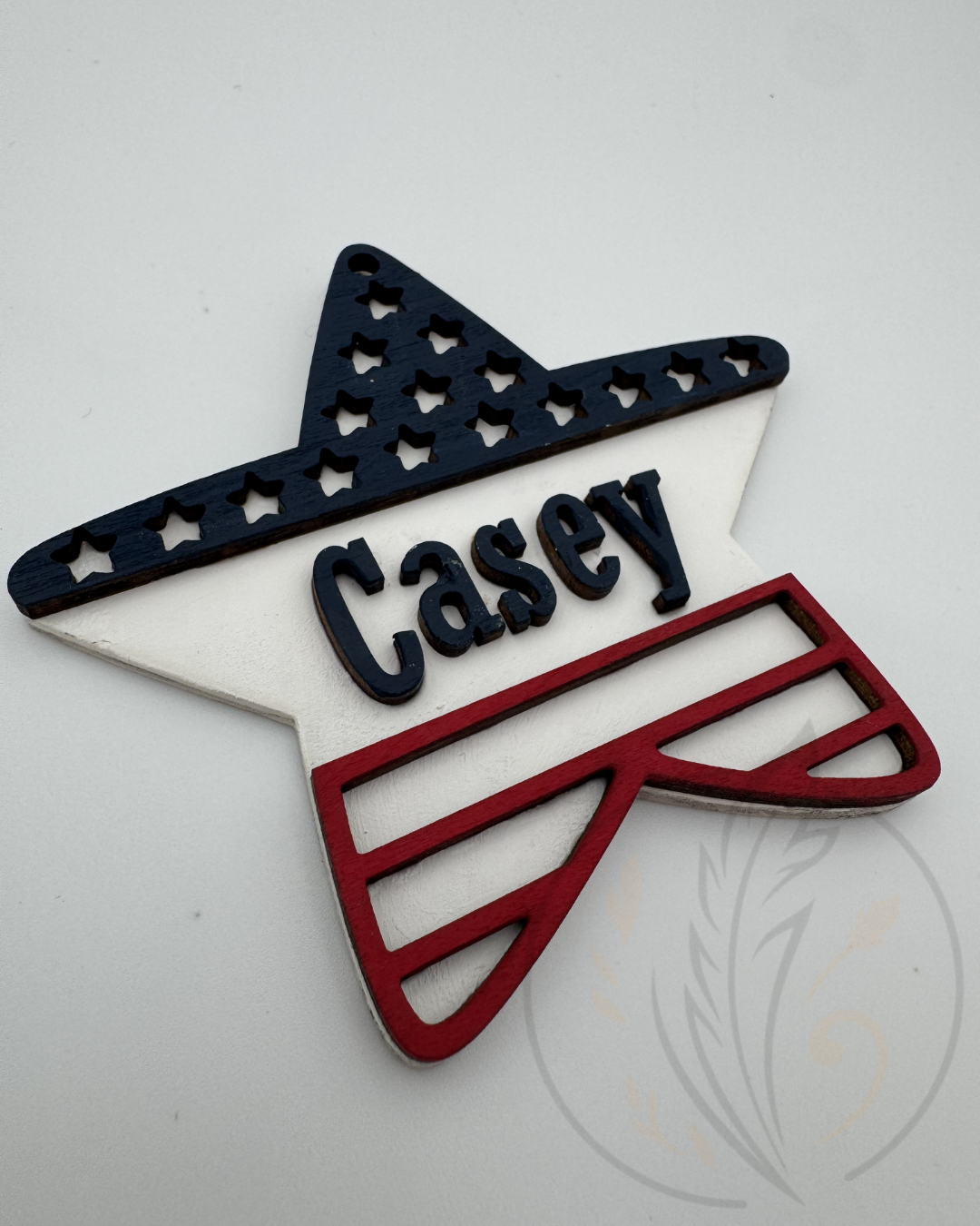 Stars & Stripes Personalized Tag