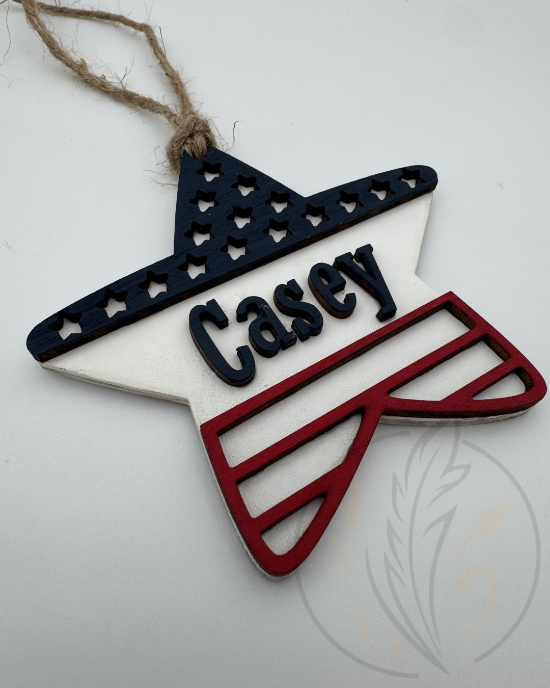 Stars & Stripes Personalized Tag