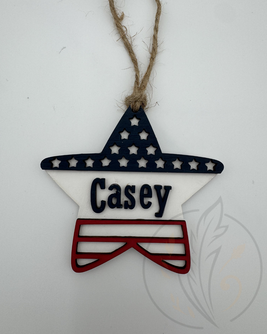 Stars & Stripes Personalized Tag