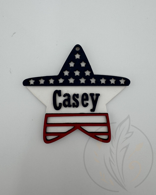 Stars & Stripes Personalized Tag