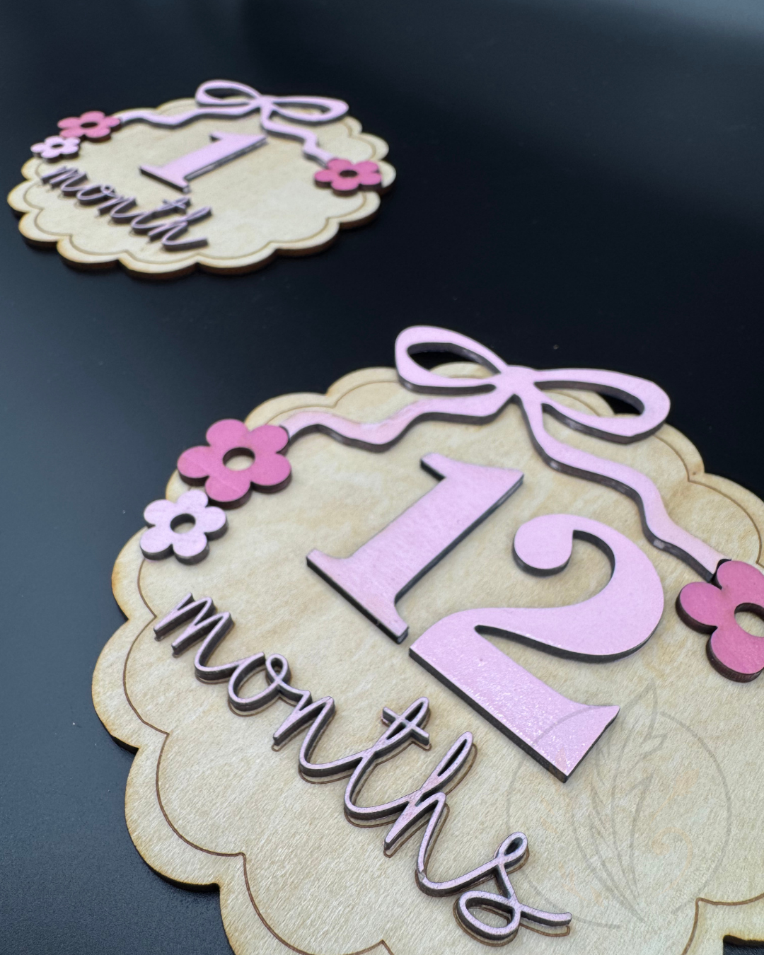 Floral Monthly Milestone Cards