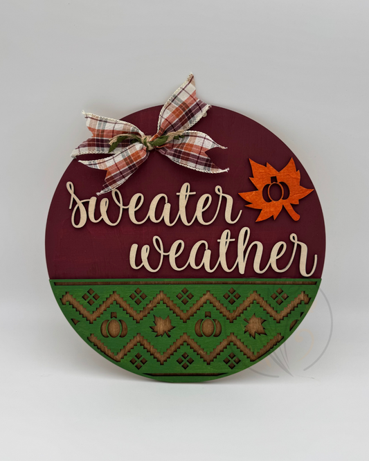 Sweater Weather Door Hanger