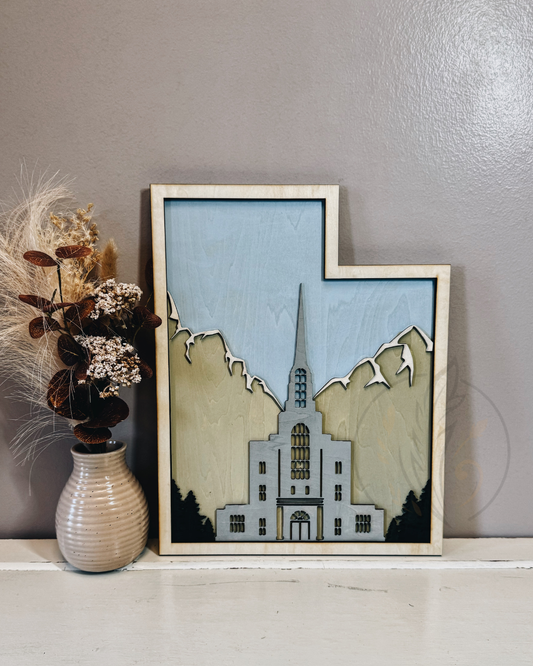 Temple and Mountain Sign