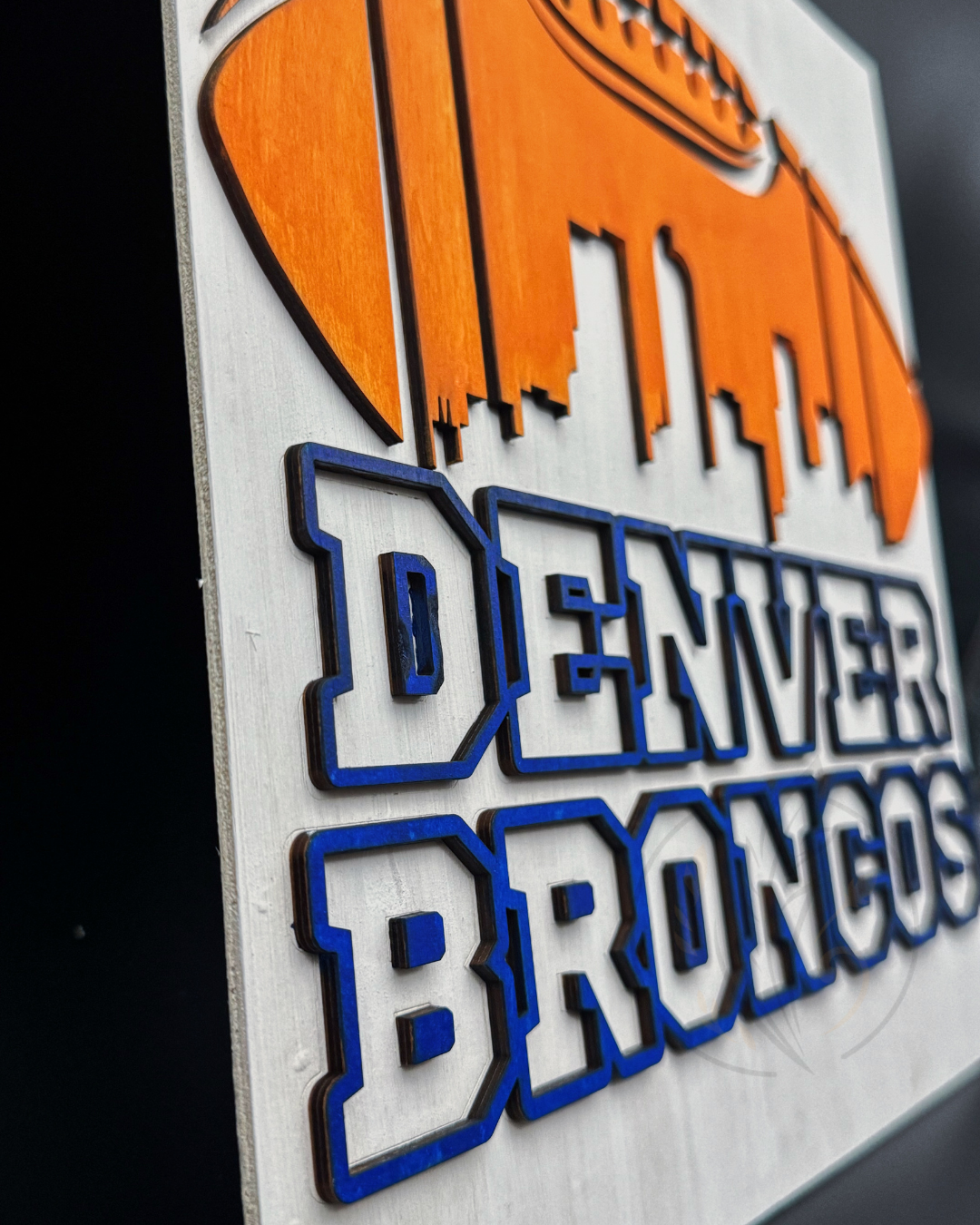 Denver Broncos Football Sign
