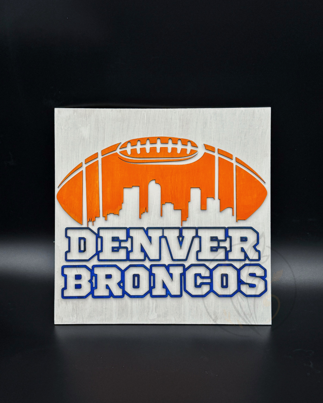 Denver Broncos Football Sign