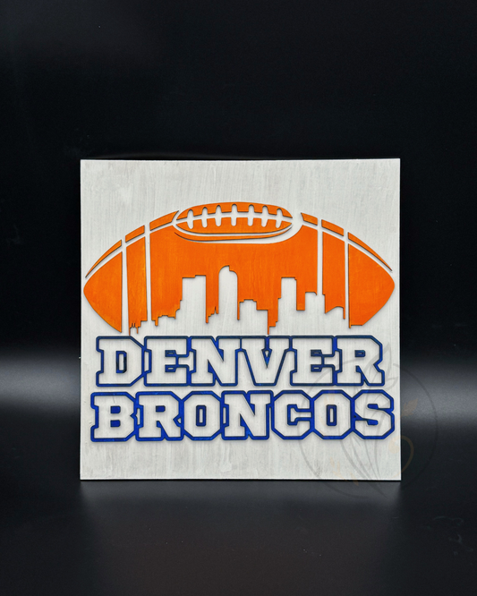 Denver Broncos Football Sign